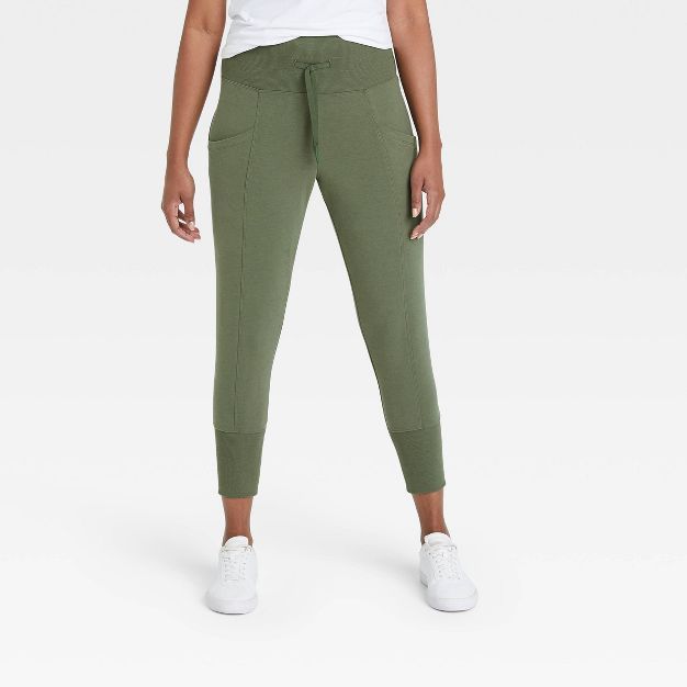 Women's High-Rise Ribbed Jogger Pants 25.5" - All in Motion™ | Target