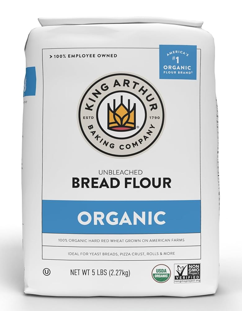 King Arthur Unbleached Organic Bread Flour - High Protein 12.7% for Lofty Yeasted Breads, Non-GMO... | Amazon (US)
