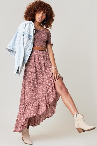 Bennie Smocked Off The Shoulder Maxi Dress - francesca's | Francesca's