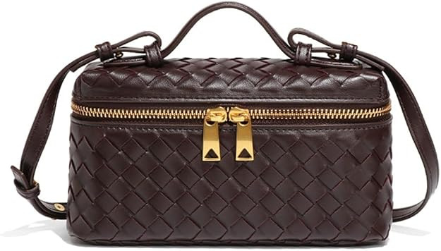 Trendy Woven Crossbody Purse Square Box Bags Women Shoulder Bag Cute Satchels Mini PU Leather Top... | Amazon (US)
