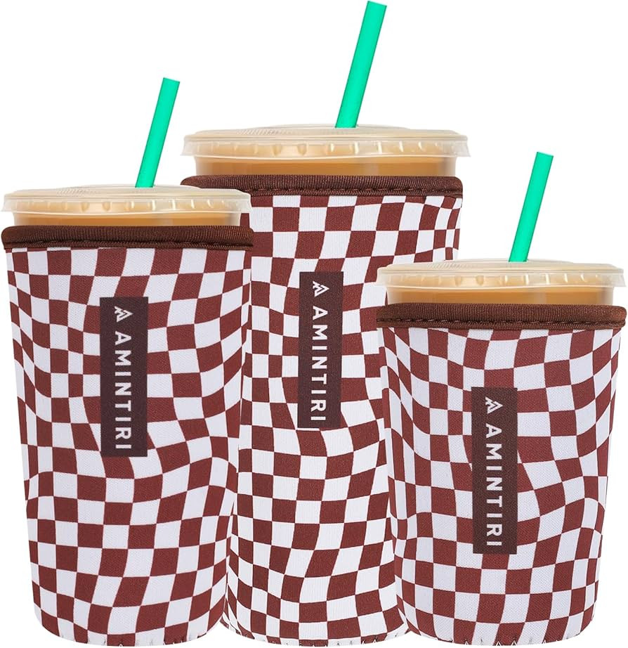 3 Pack Reusable Sleeve for Iced Coffee Cup, Coffee Neoprene Sleeve for Iced&Hot Drinks, Coffee Sl... | Amazon (US)