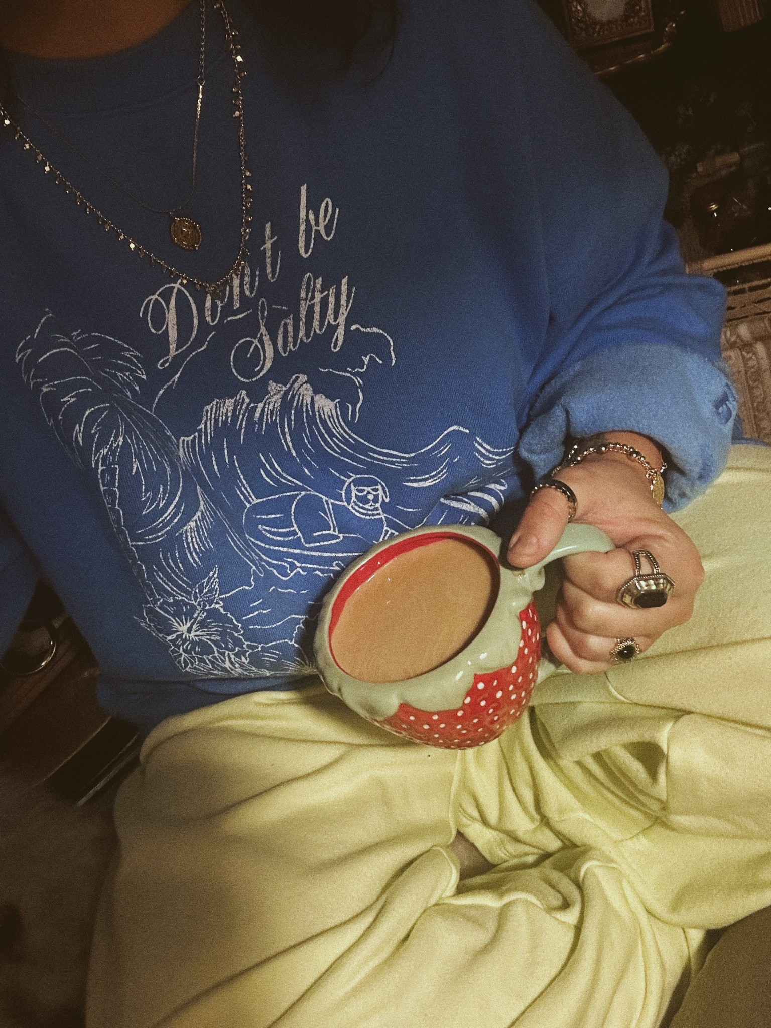 Monday mood🍓☕️💙🍋‍🟩
XL in top
Medium pants
My mug came from Urban Outfitters but they’re sold out so found a similar one on Amazon!

#LTKHome #LTKFindsUnder100 #LTKFindsUnder50