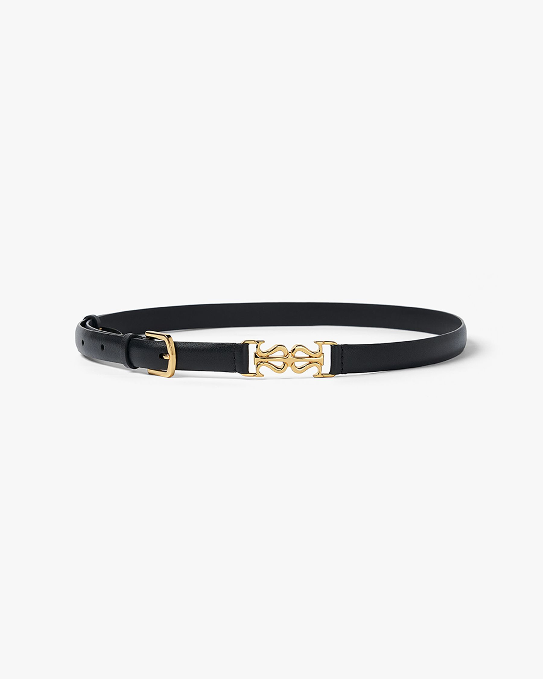 LS Clasp Leather Skinny Belt | LilySilk
