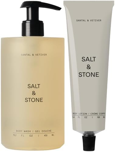 Salt & Stone Hydrating Gel Body Wash + Body Lotion | Santal & Vetiver | Amazon (US)