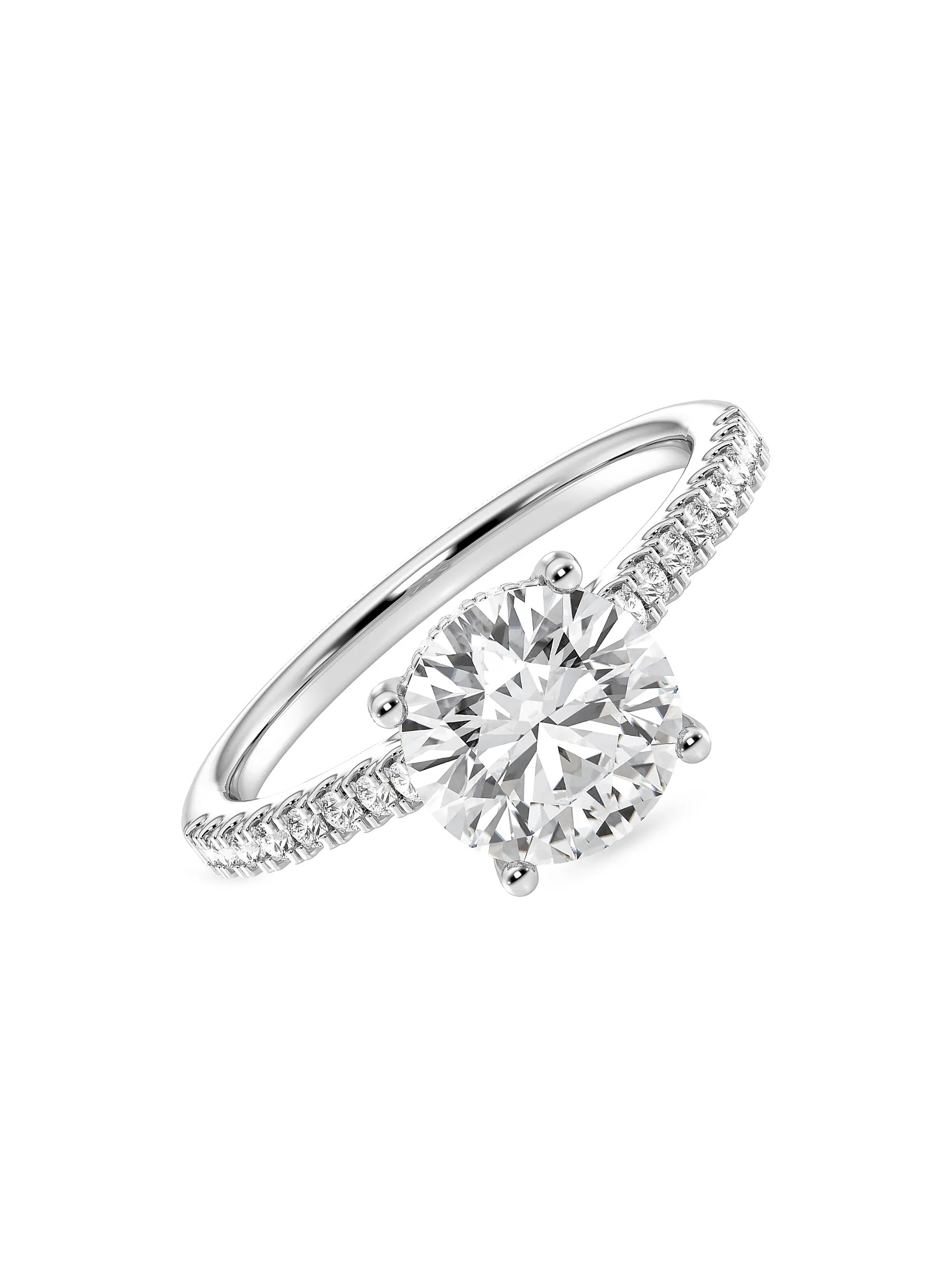 14K White Gold & 2.25 TCW Lab-Grown Diamond Engagement Ring | Saks Fifth Avenue