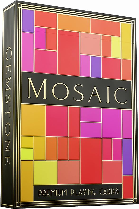 Mosaic Gemstone Playing Cards, Elegant Embossed and Foiled Deck of Cards with Fully Custom Design... | Amazon (US)