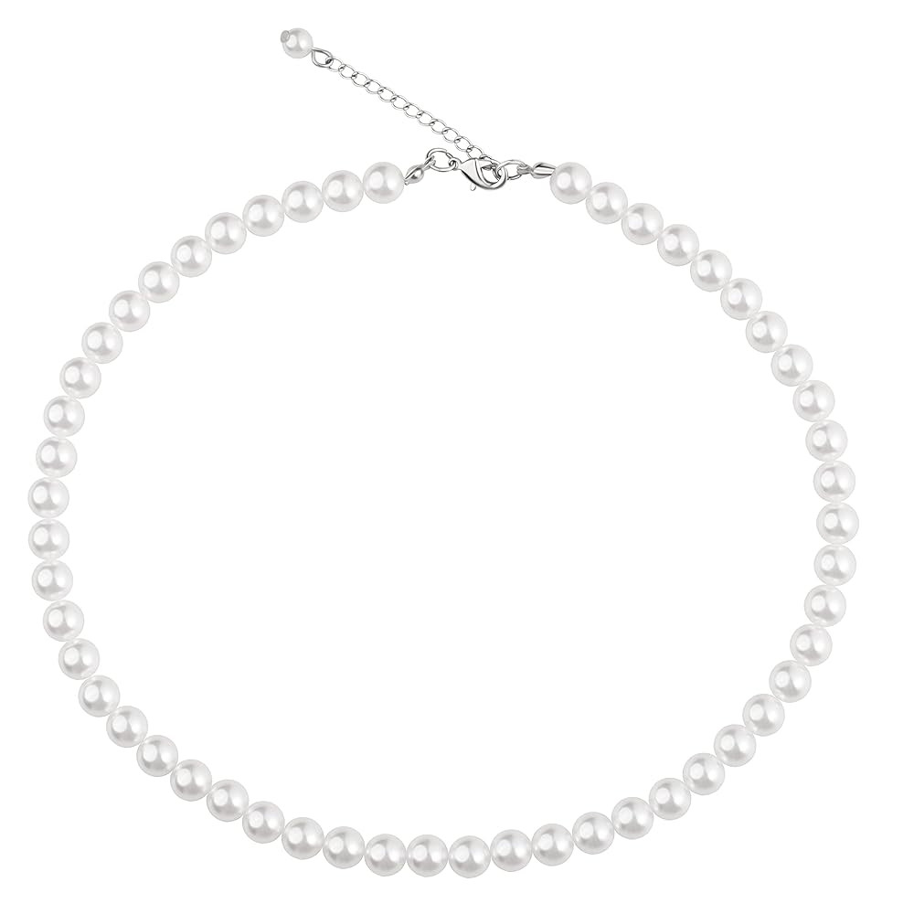 Imitation Pearl Necklace Wedding Pearl Necklace for Women | Amazon (US)