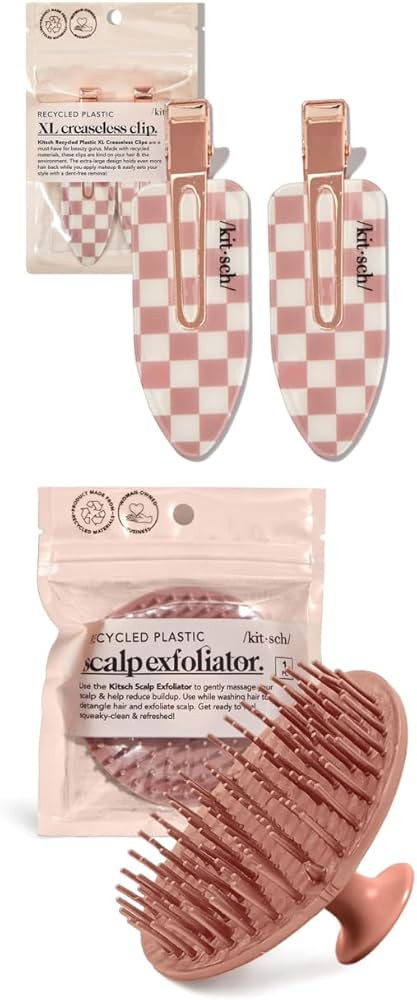 Kitsch Creaseless Hair Clips & Hair Scalp Massager Hair Growth with Discount | Amazon (US)