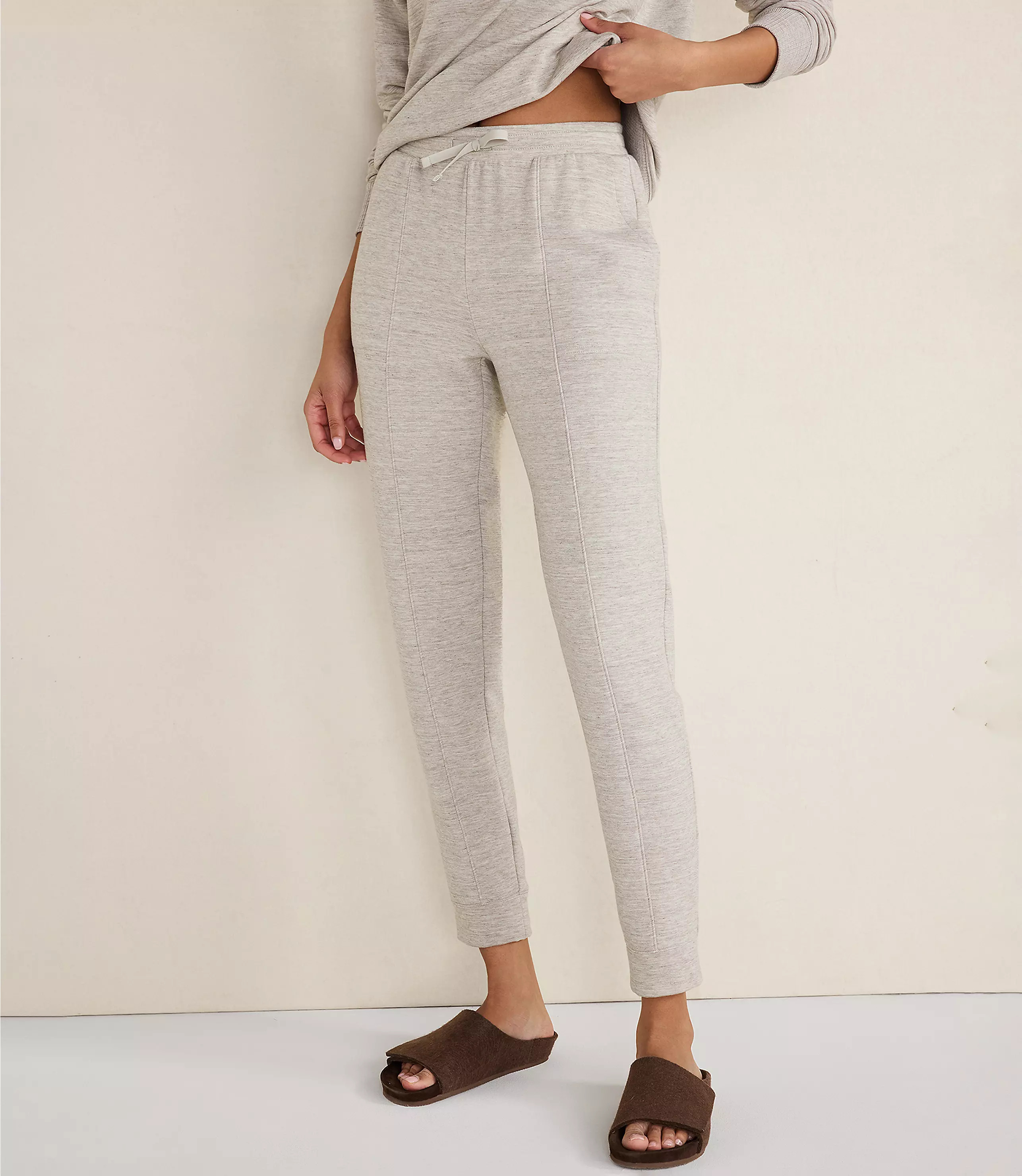Haven Well Within Fleece Pintuck Joggers | LOFT