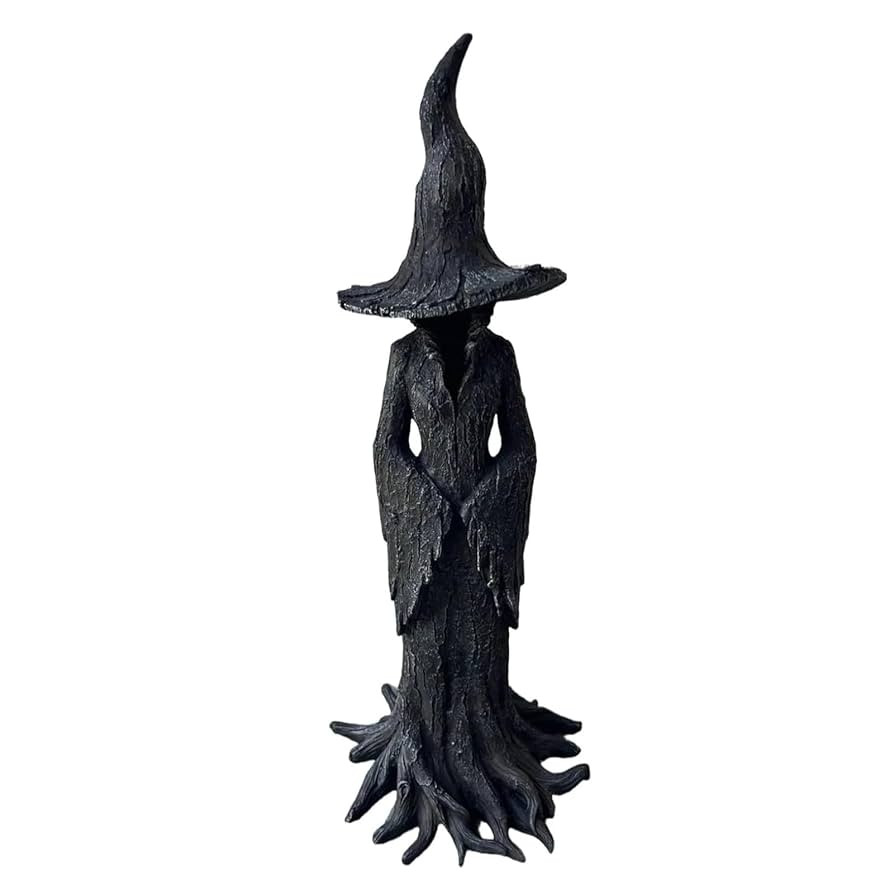 Cracker Barrel Witch Statue, 11.8" Gothic Halloween Resin Figurine, Enchanting Witch Statue, Dark... | Amazon (US)