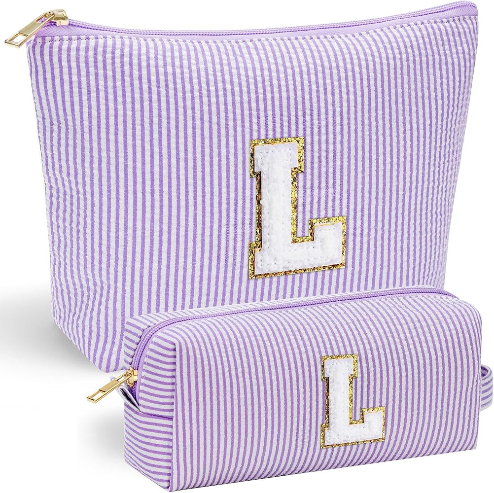 YOOLIFE Preppy Stuff Gifts for Christmas, Pink Makeup Bag Customized Gifts Cosmetic Bag Daughter ... | Amazon (US)