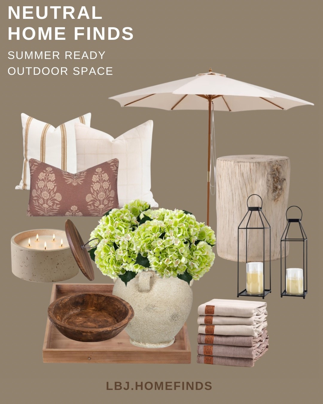 Neutral Outdoor Decor Finds for a Summer Patio Refresh 🌿

If you’re creating a neutral, cozy outdoor space, these are some of my favorite affordable patio decor finds right now. From wood trays and neutral throw pillows to outdoor lanterns, umbrellas, and hydrangea arrangements, these pieces instantly elevate a patio or balcony.

These finds are perfect for creating a calm, resort-inspired outdoor space without overspending.

Shop all my summer patio decor finds in my LTK.

#NeutralHome
#PatioDecor
#OutdoorLivingStyle

#HomeFinds

#LTKHome