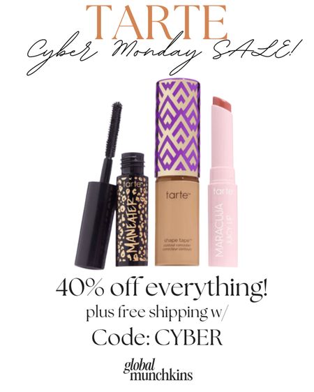 Cyber Monday at Tarte! 40% off everything and free shipping with code: CYBER
Great deals and stocking stuffers!

#LTKCyberWeek #LTKbeauty #LTKHoliday