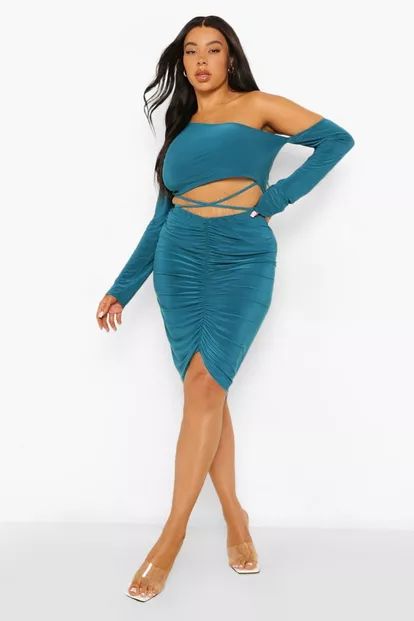 Plus One Shoulder Slinky Co-ord | Boohoo.com (UK & IE)