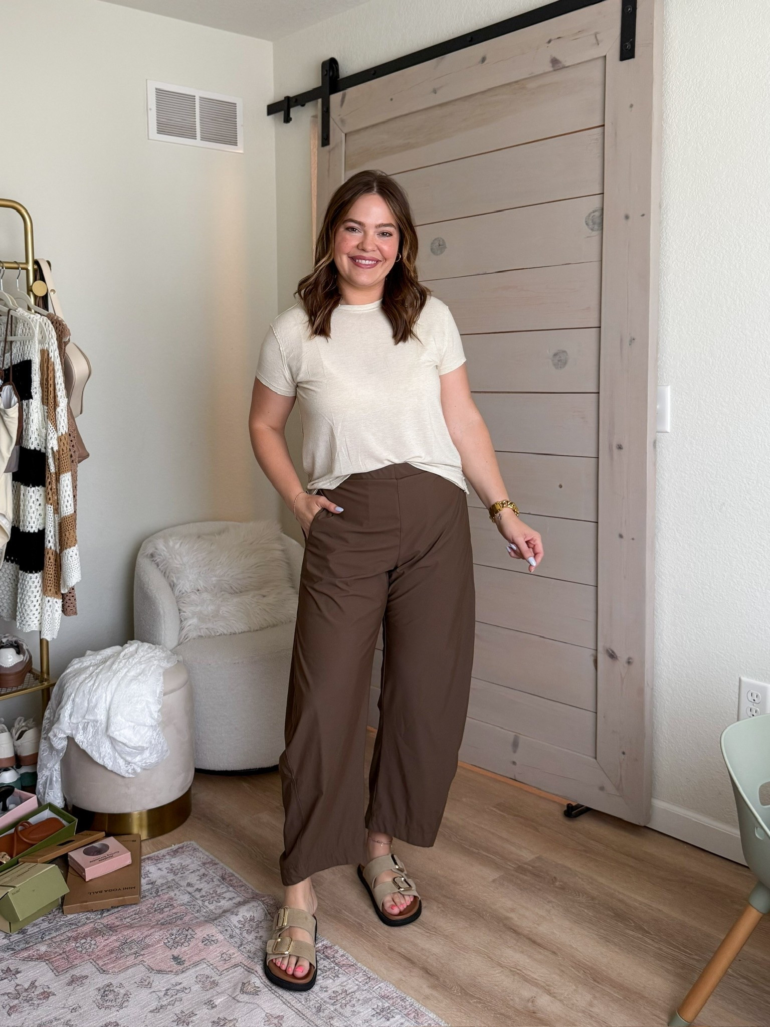 My summer outfit of the day that would be great for casual office days. So comfy and stylish. Wearing size large in the top and bottoms #summerfashion #amazonfinds

#LTKMidsize #LTKootd #LTKmomlife