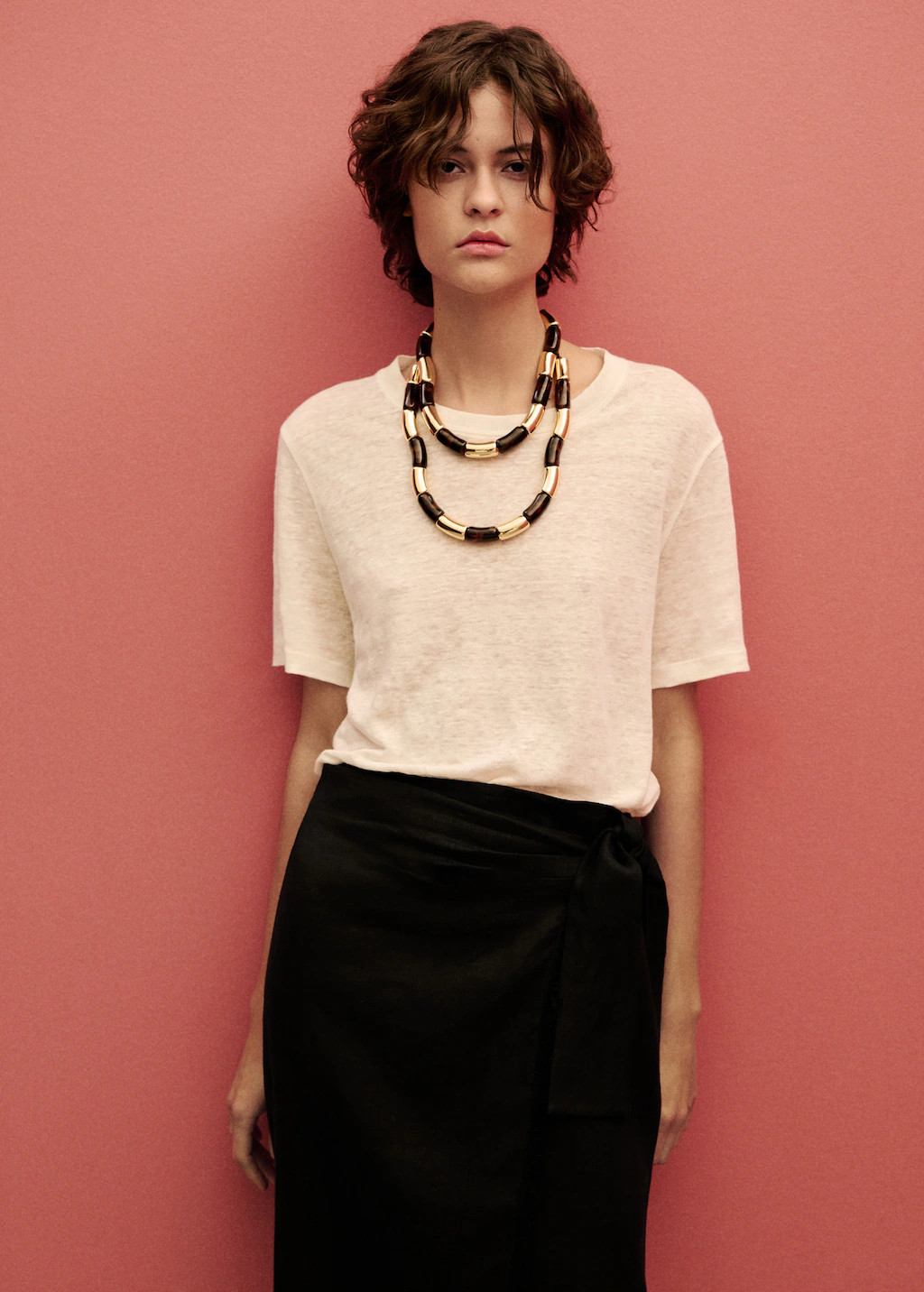 Linen sarong skirt - Women | MANGO United Kingdom | MANGO (UK)