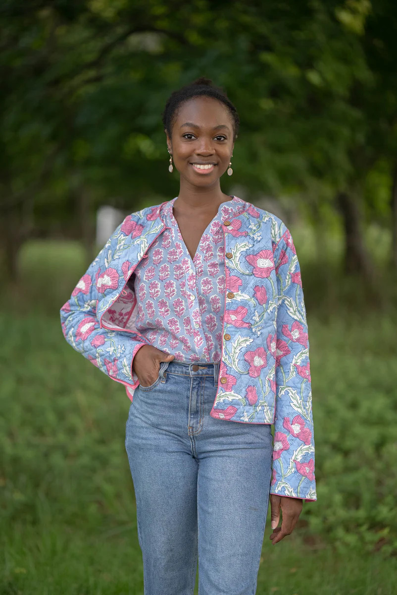 HANNAH REVERSIBLE QUILTED JACKET | WILD POPPY | All In The Detail