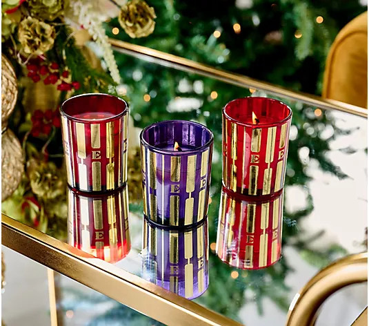 Elton John x Slatkin + Co. 3pc English Jelly Jar Candle Gift Set - QVC.com | QVC