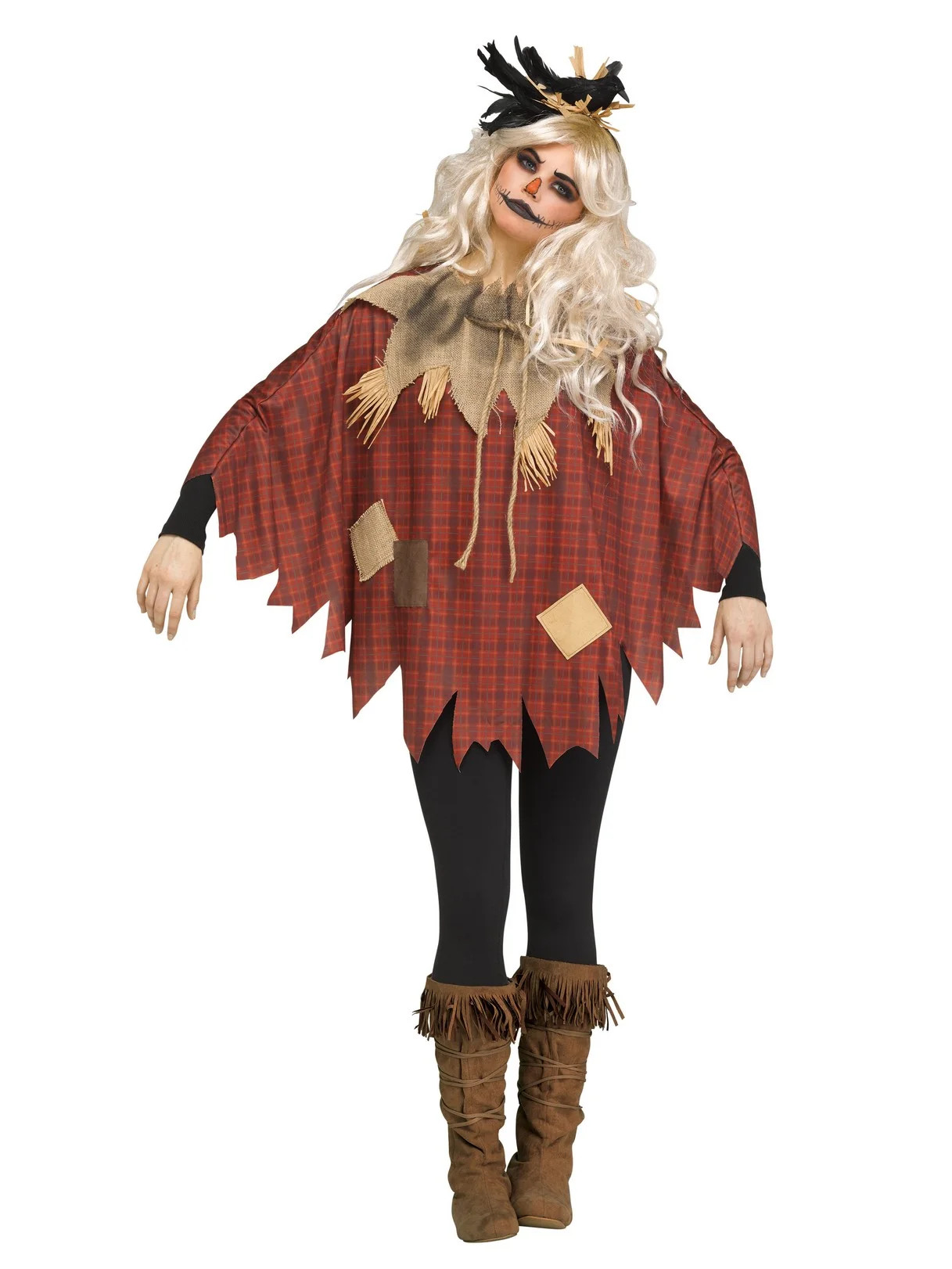 Women's Scary Crow Poncho - Walmart.com | Walmart (US)