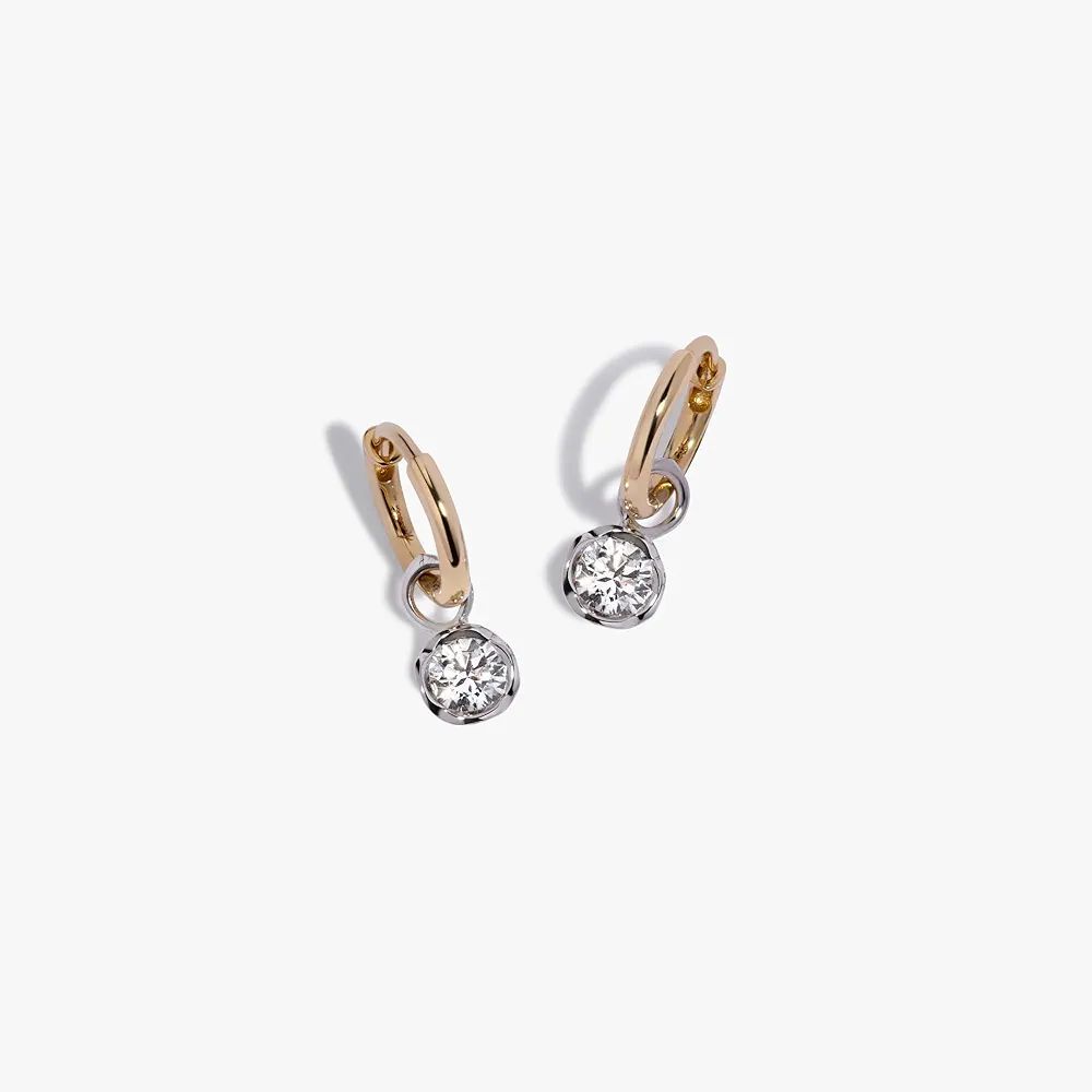 Amazon.com: Small Hoop Whoopsie 1ct Diamond Daisy Earrings : Luxury Stores | Amazon (US)