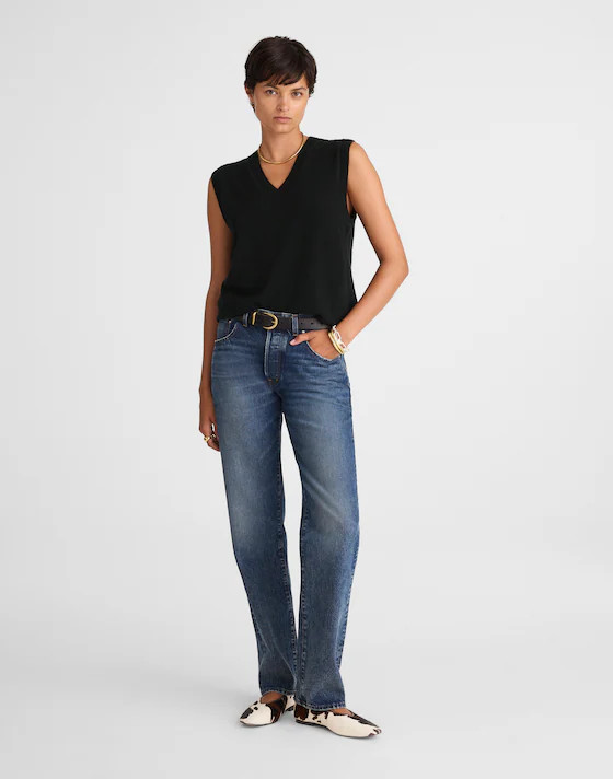 Cashmere V-Neck Sweater Vest | Madewell | Madewell