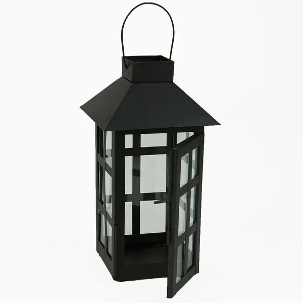 Mind Reader Lantern, Decorative Candle Lantern, Indoor Outdoor Hanging Lantern, Matte Black | Bed Bath & Beyond