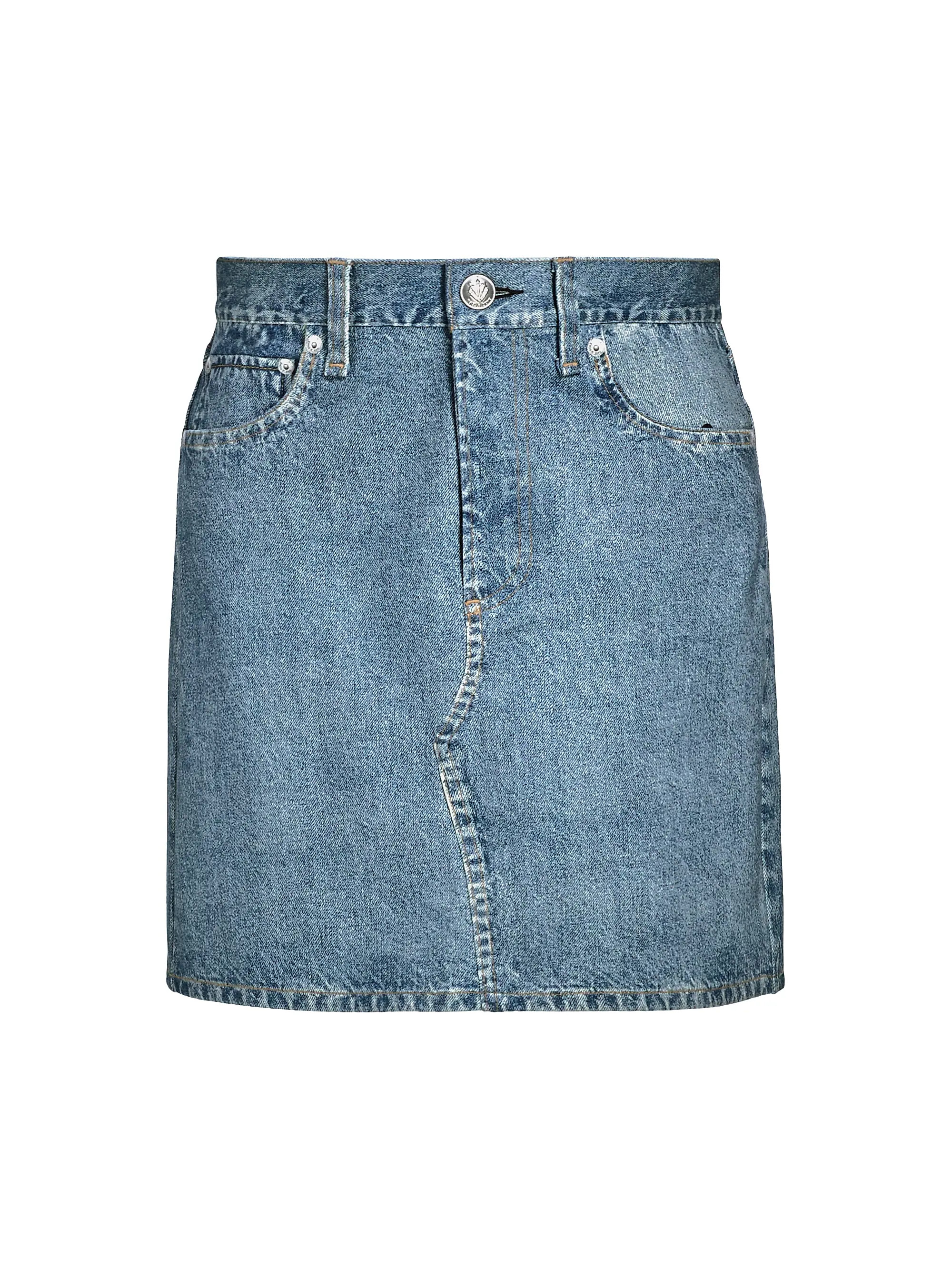 rag & bone rb Miramar A-Line Denim Miniskirt | Saks Fifth Avenue | Saks Fifth Avenue