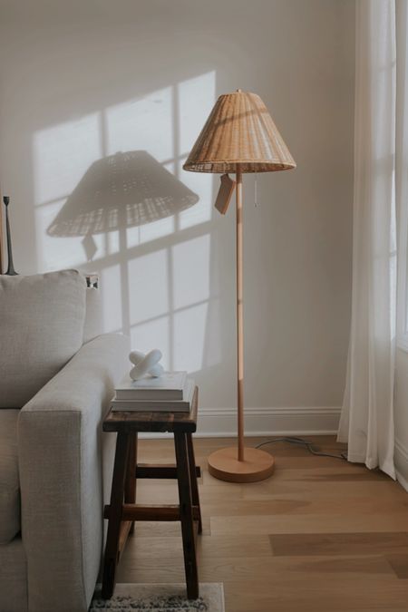 Floor lamp, living room decor, rattan floor lamp, neutral decor 

#LTKhome