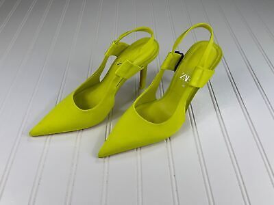 Zara Neon Slingback High Heel Pumps EU 37 NWOT | eBay US