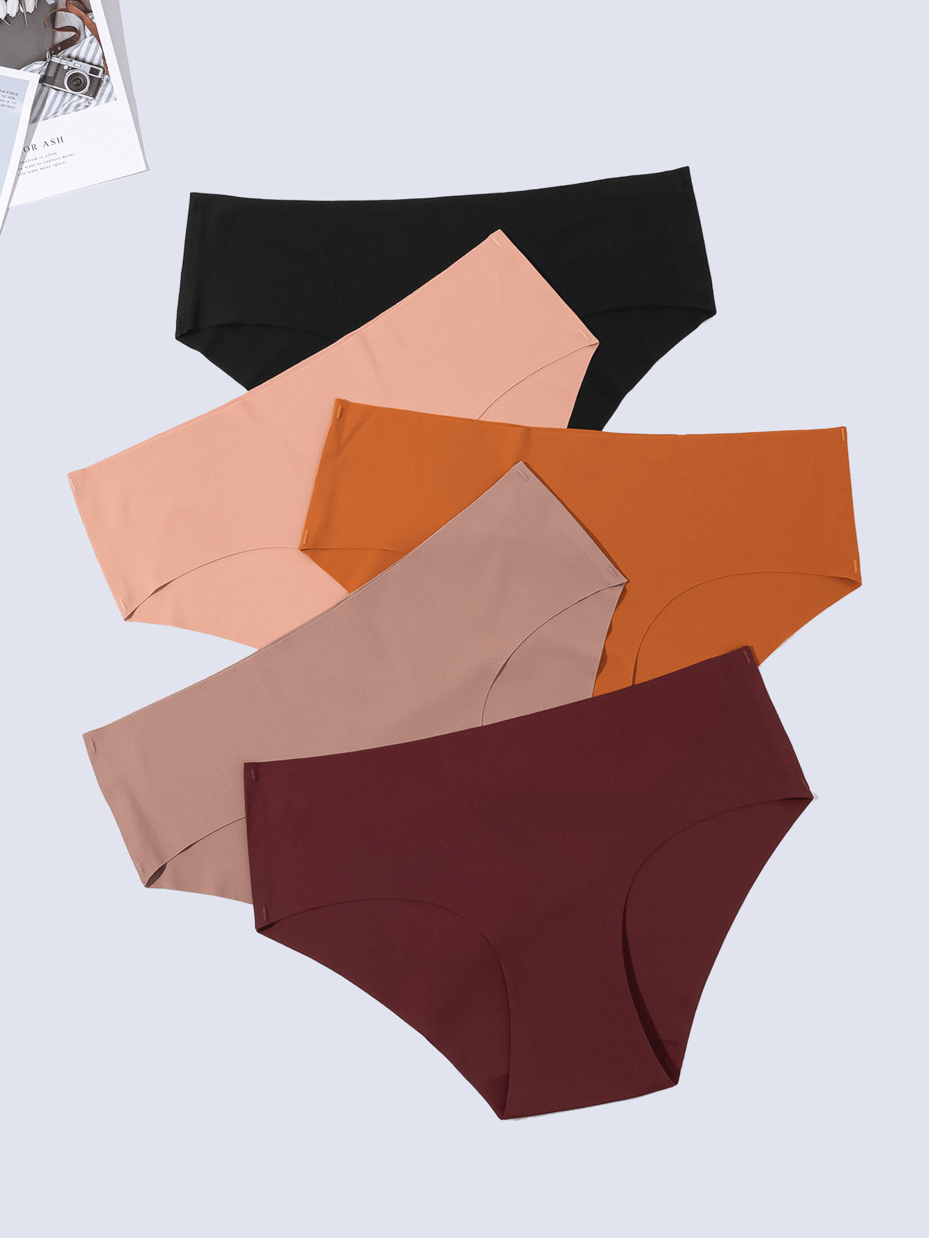 5-Pack Seamless Ladies Panties, Stretch Comfort Shaping Panty Briefs | SHEIN