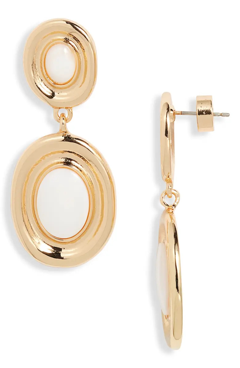 Nordstrom Oval Frame Shell Drop Earrings | Nordstrom | Nordstrom