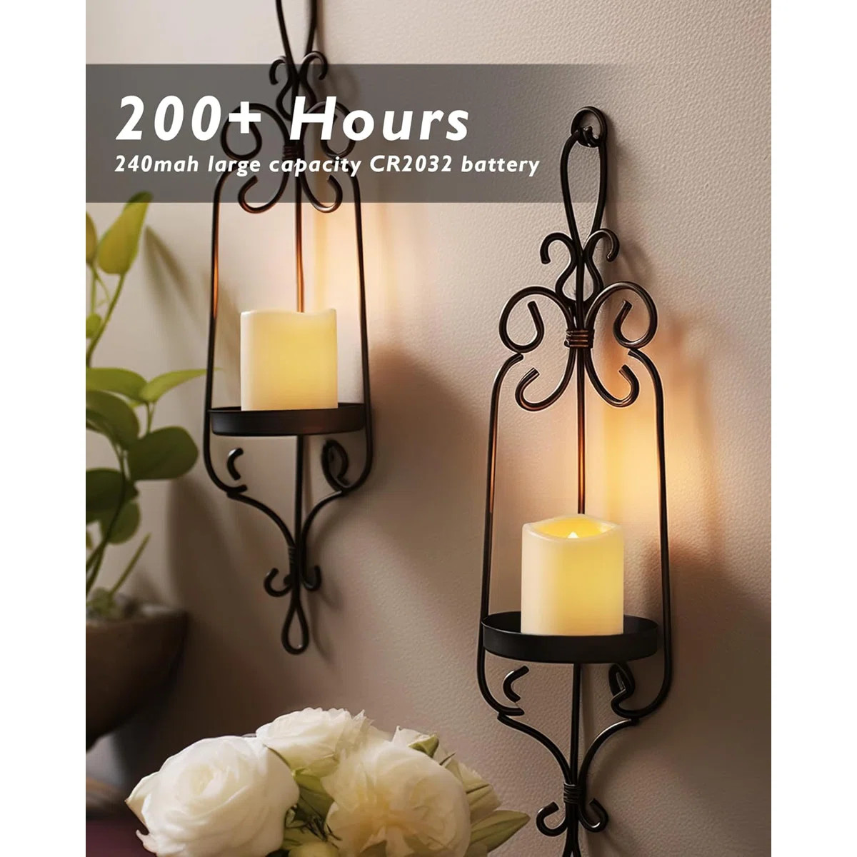 24pack Flickering Flameless Votive Candles, 200+hour Electric Fake Candles, Battery Operated Led ... | Wayfair North America
