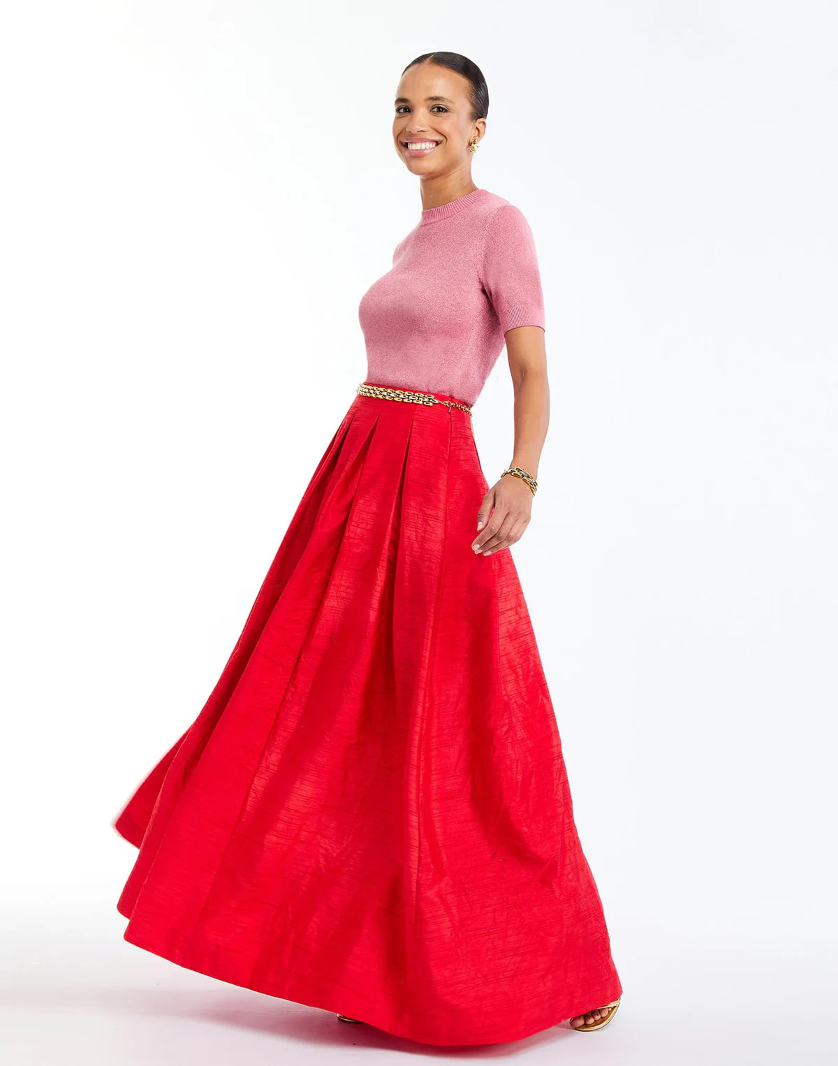 Daphne Ball Skirt in Rose Red | Over The Moon