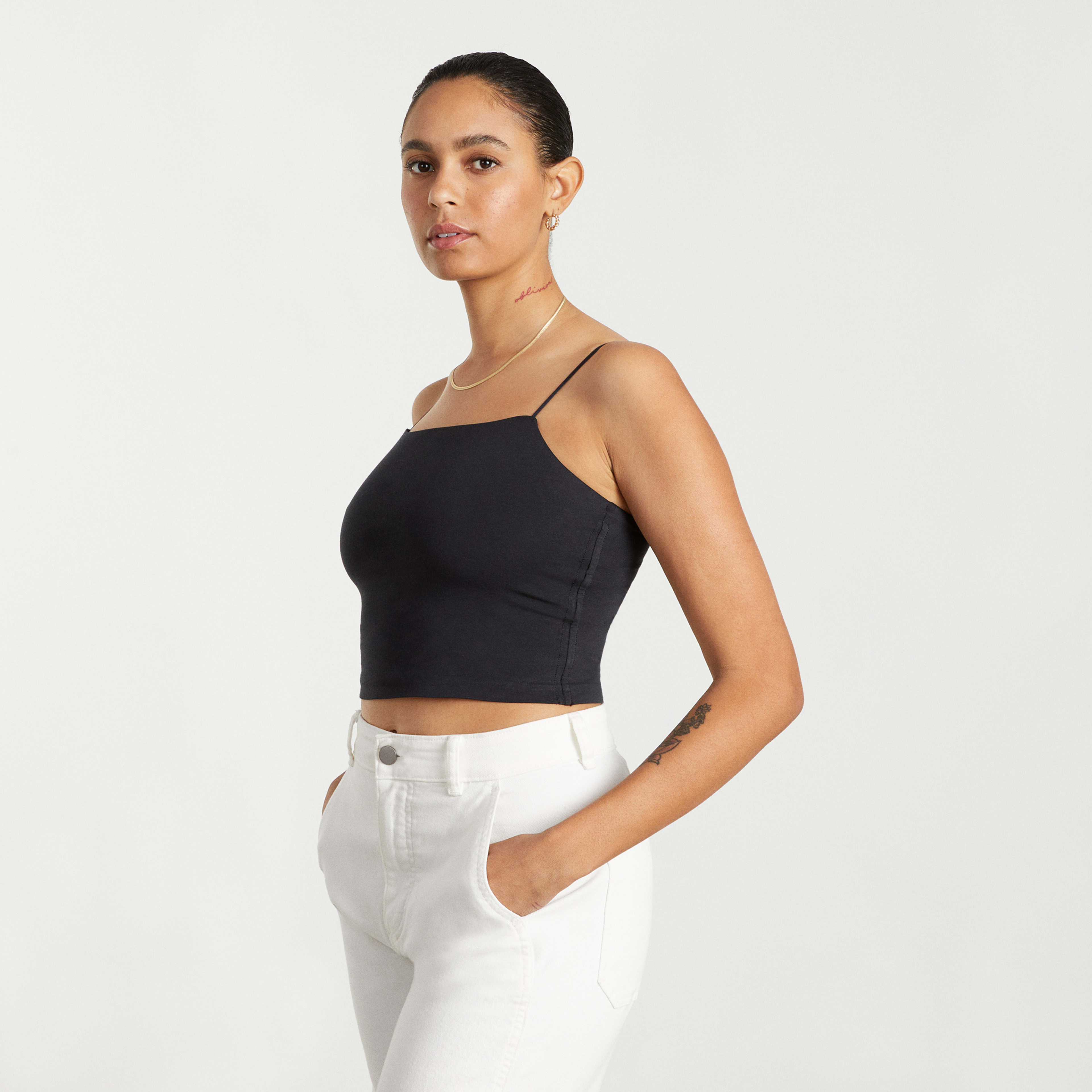 The Cropped Square-Neck Cami | Everlane