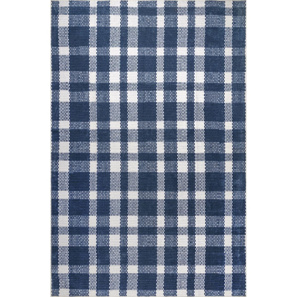 nuLOOM Rianne Machine Washable Plaid Farmhouse Area Rug | Target