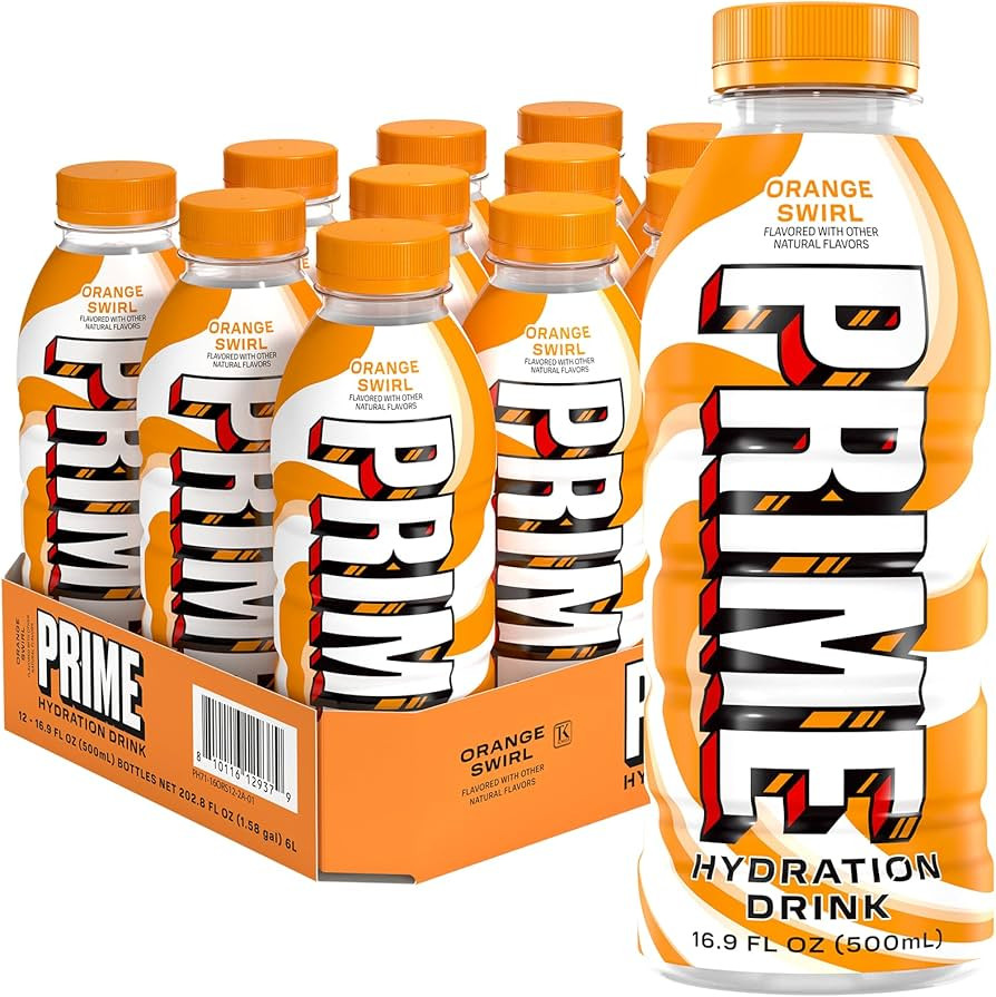 PRIME Hydration ORANGE SWIRL, Sugar Free Sports Drinks, Electrolyte Enhanced to Replenish Fluids,... | Amazon (US)