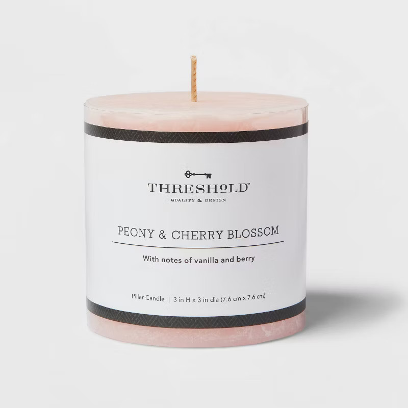 Pillar Cozy Peony and Cherry Blossom Pink - Threshold™ | Target