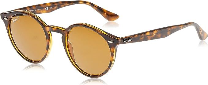 Amazon.com: Ray-Ban unisex adult Rb2180 Sunglasses, Shiny Dark Tortoise/Polarized Brown, 49 mm US... | Amazon (US)
