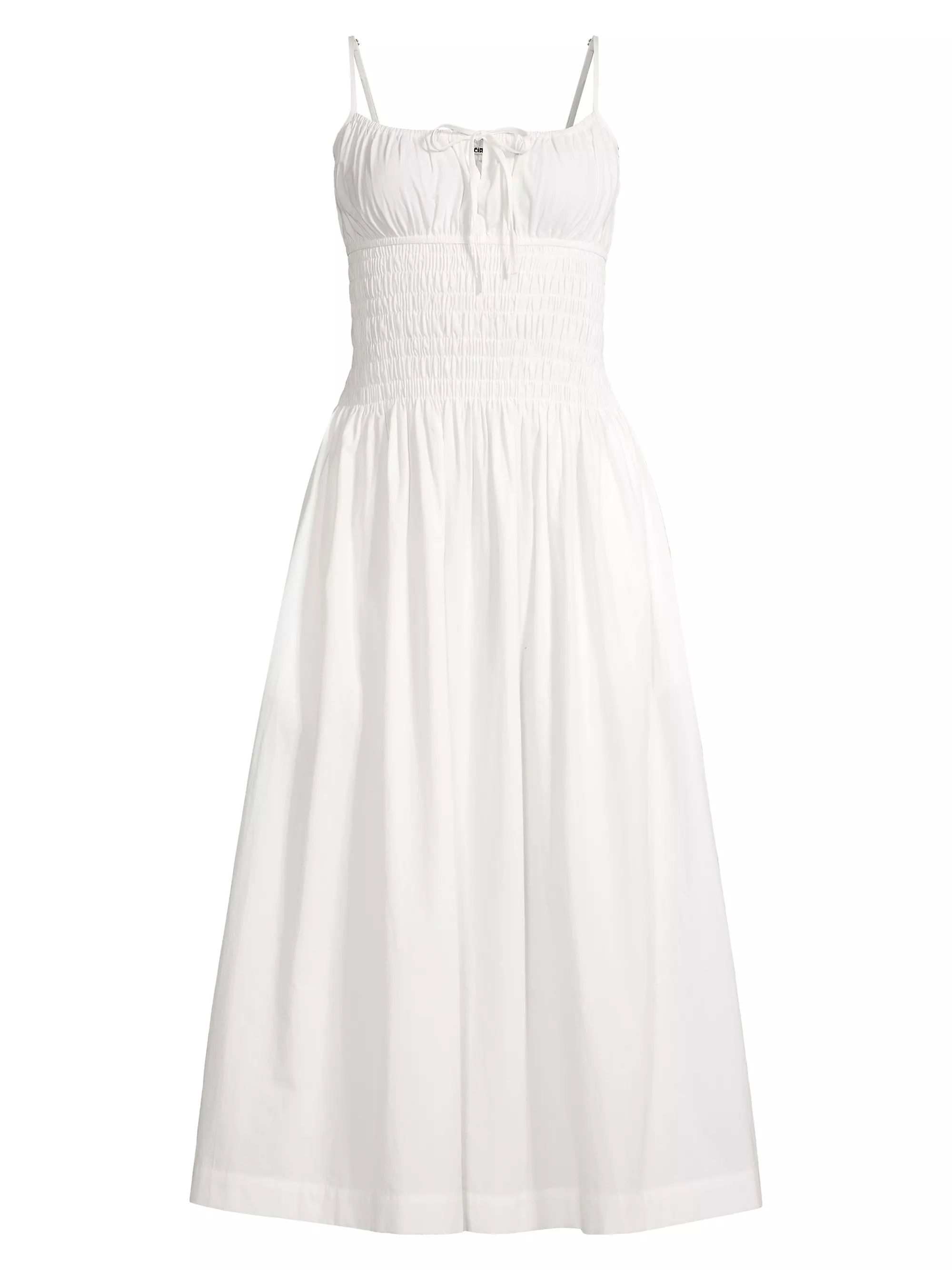 Barbara Cotton Keyhole Midi-Dress | Saks Fifth Avenue
