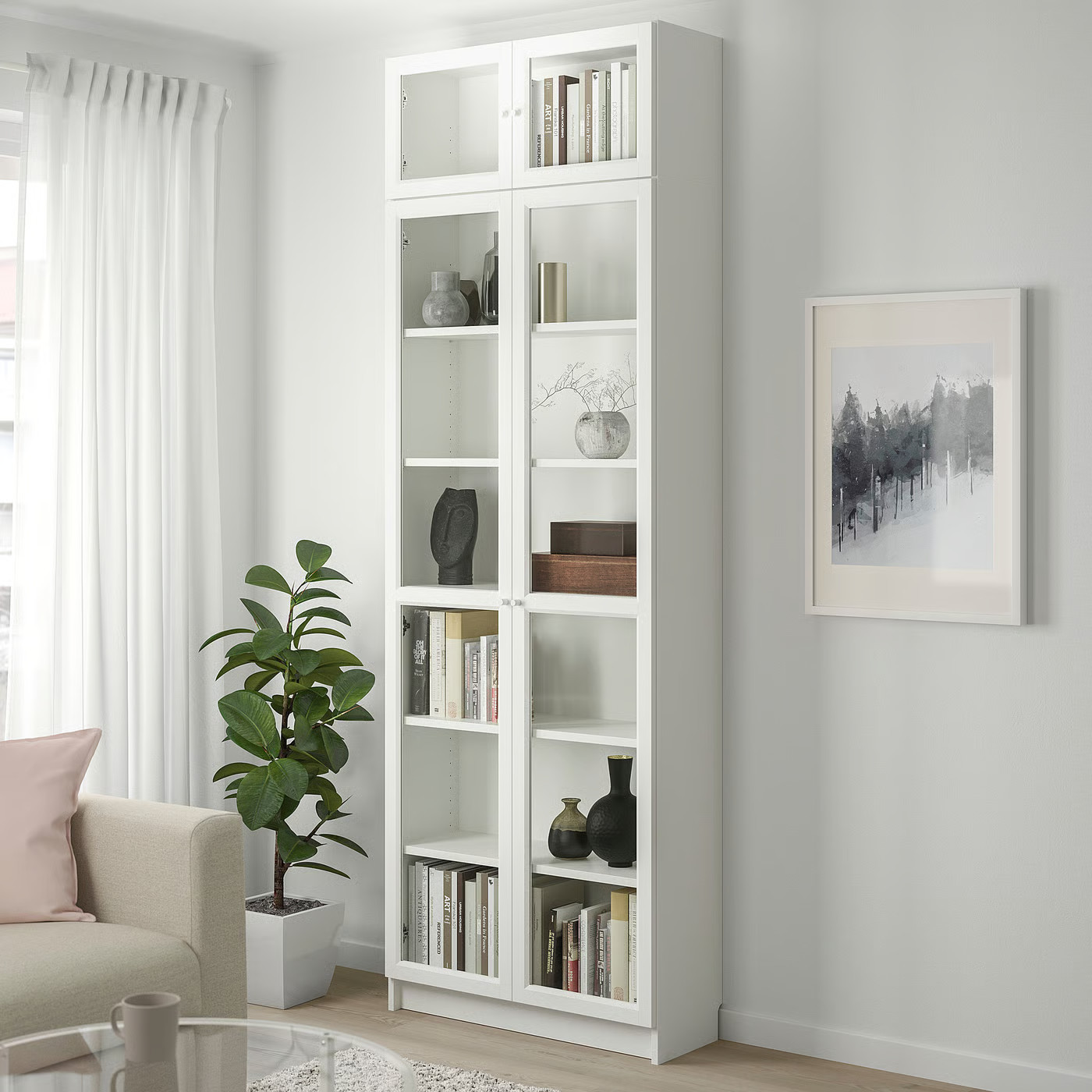 IKEA BILLY / OXBERG bookcase, white, 31 1/2x11 3/4x93 1/4 | IKEA US