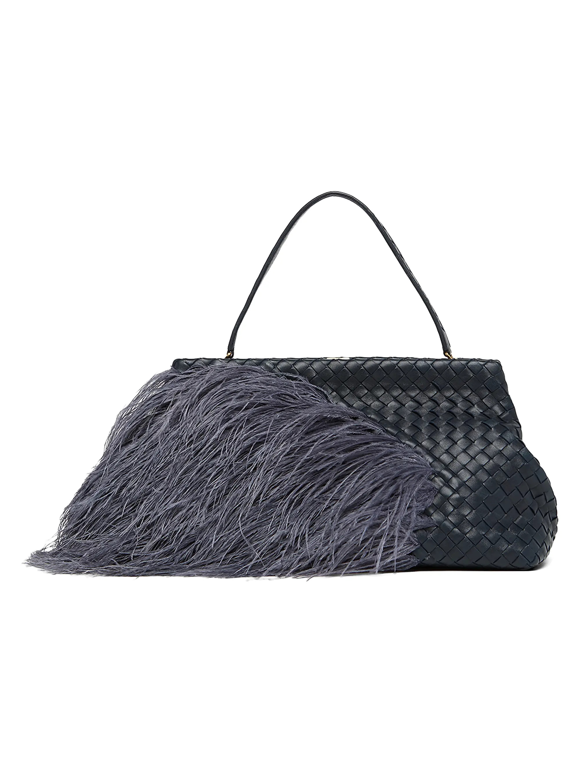 Bottega Veneta The 1998 Ostritch Feathers Shoulder Bag | Saks Fifth Avenue | Saks Fifth Avenue