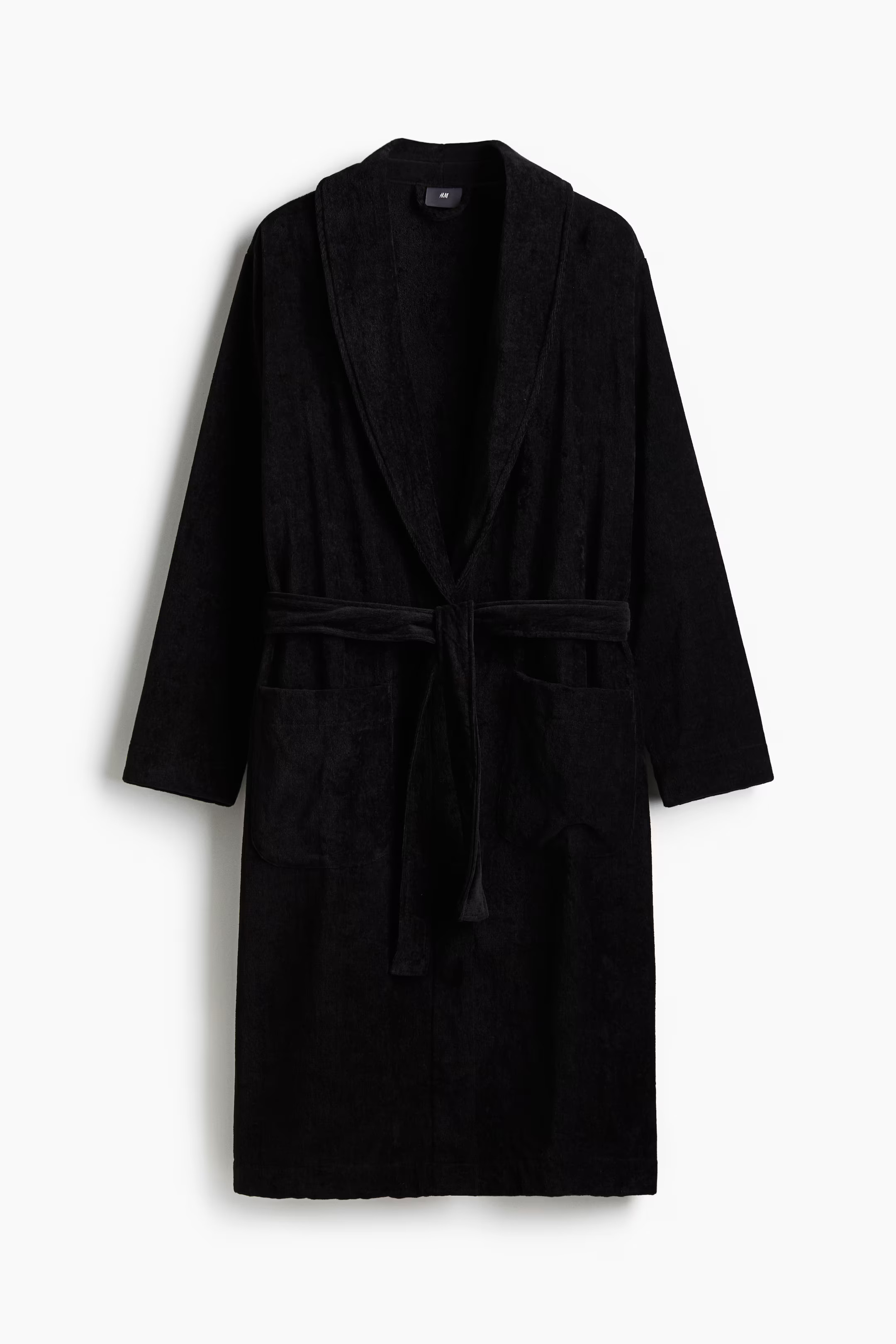 Terry dressing gown - Black - Men | H&M GB | H&M (UK, MY, IN, SG, PH, TW, HK)