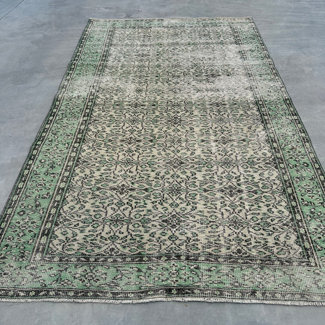 6x9 Large Rugs, Vintage Rug, Turkish Rug, Antique Oushak Rug, Rugs for Dining Room, 5.2x8.7 Ft Gr... | Etsy (US)