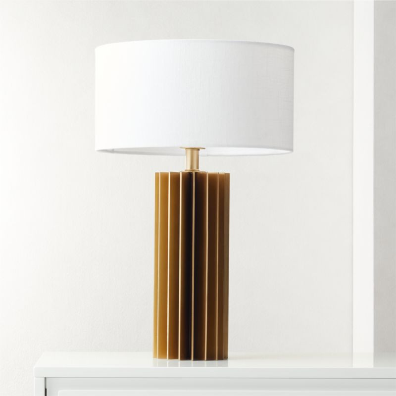 Leiden Brushed Brass Table Lamp + Reviews | CB2 | CB2