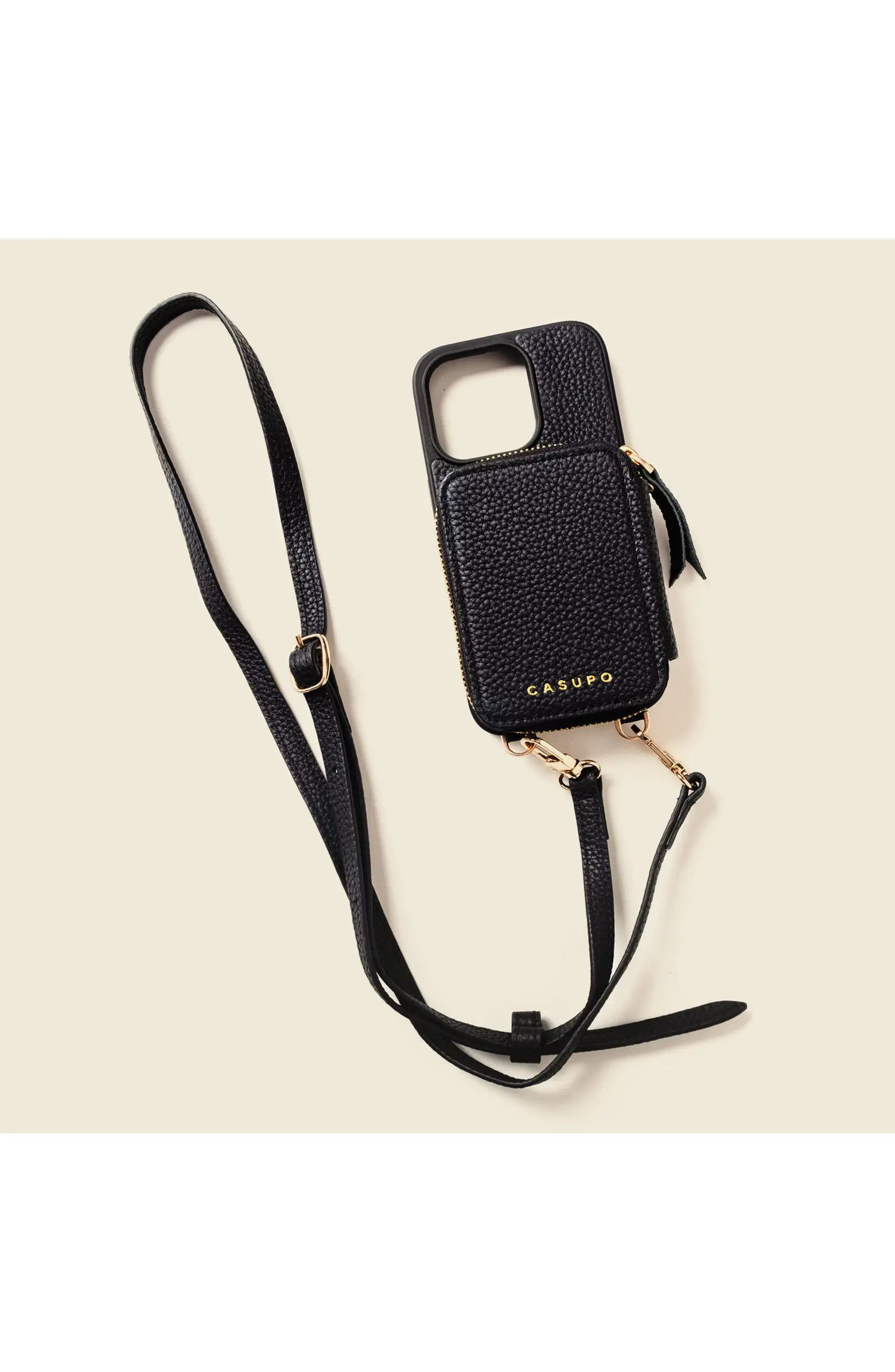 Leather iPhone Case with wallet and crossbody strap | Nordstrom