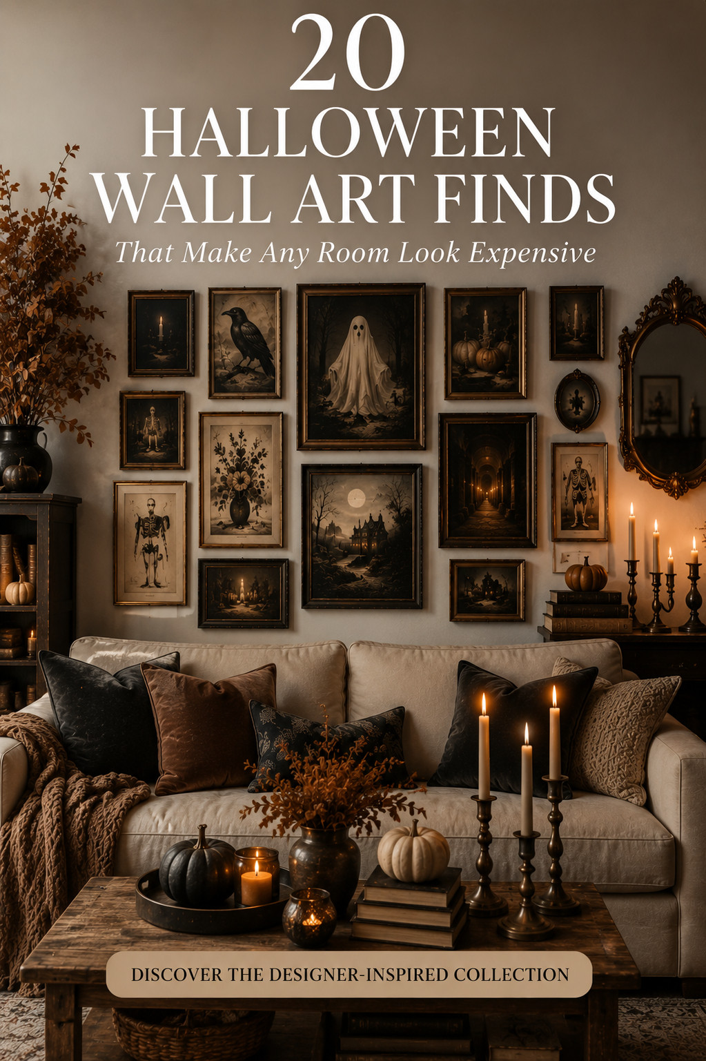 If you're decorating for Halloween but want something a little more elevated, this collection is for you. I rounded up vintage ghost prints, haunted house artwork, black cat decor, moody landscapes, skeleton art, pumpkin prints, and chic gallery wall pieces that make seasonal decorating feel cozy, collected, and designer-inspired. These are the Halloween art finds I'd leave up long after October ends. 

 #LTKSeasonal #LTKHome