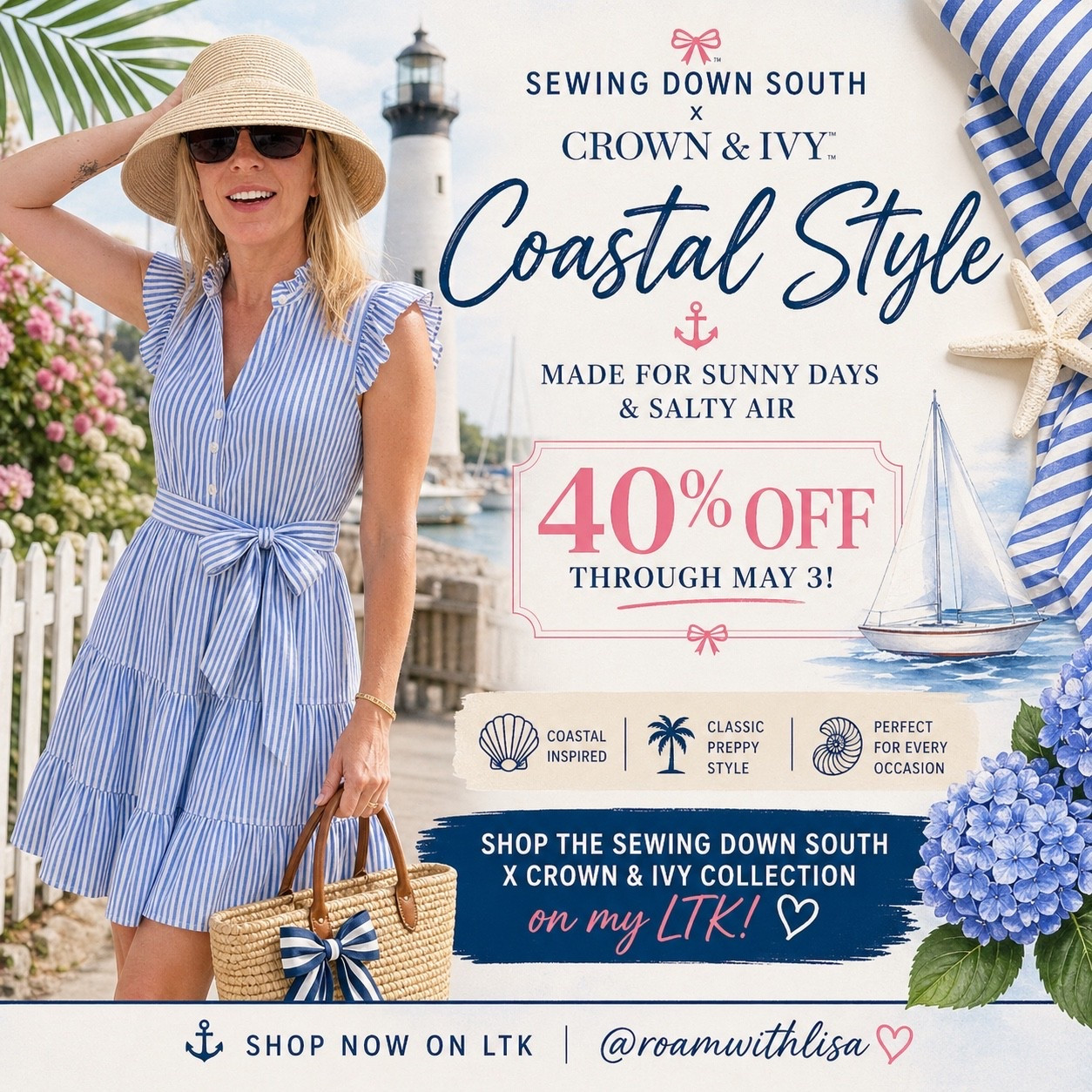 The coastal summer wardrobe refresh you didn’t know you needed 🐚✨
Most pieces are 40% off and I found a few up to 60% off too 🙌
Sharing all my favorite finds here!

Use code FNFSALE through May 3! 

#coastalstyle #summervibes 


#LTKMothersDay #LTKOver40 #LTKSeasonal