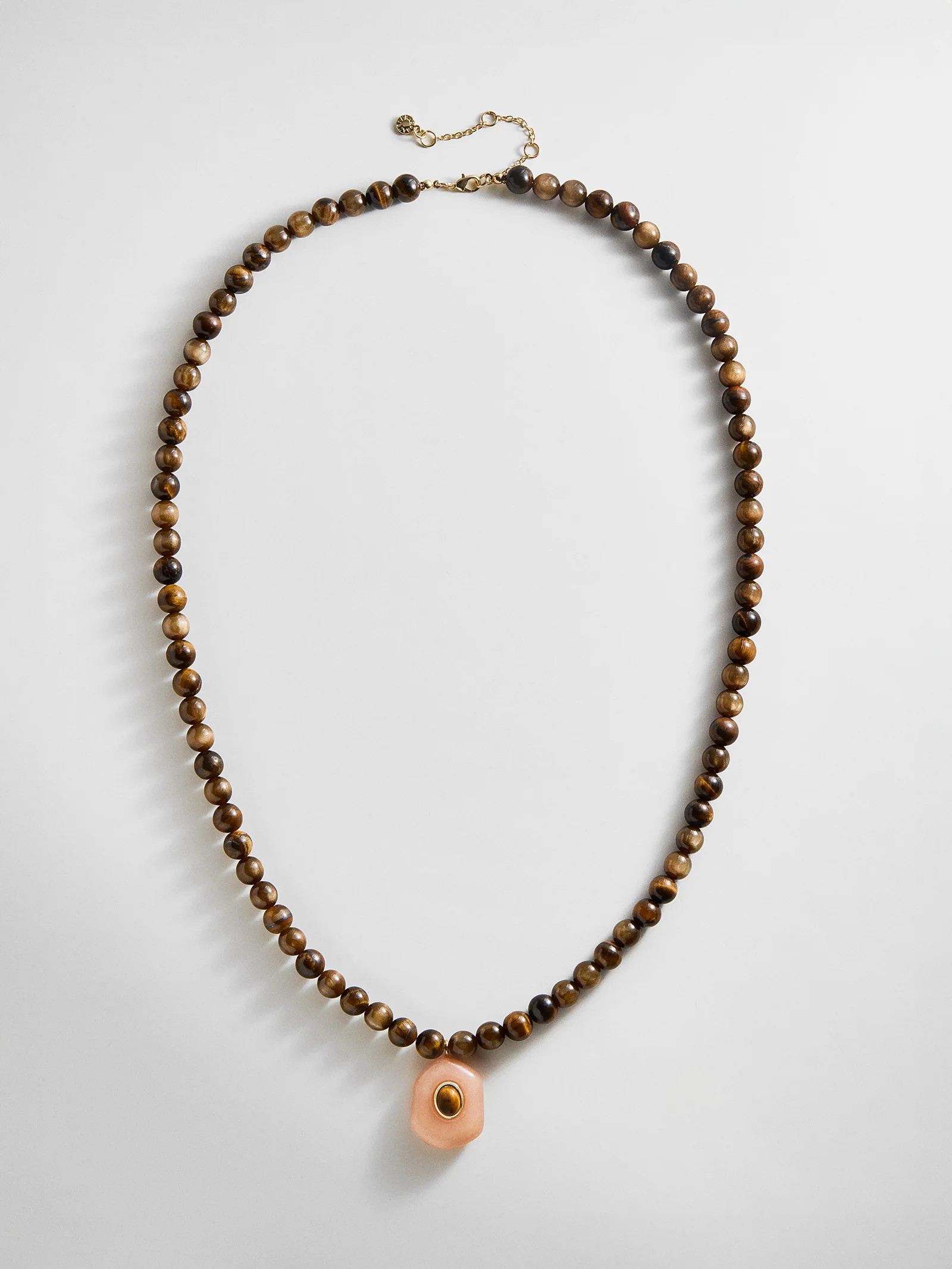 Janelle Semi-Precious Necklace - Tiger's Eye | BaubleBar