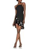 SHO Women's SLVLESS Crepe and Sequin Dress, Black, 0 | Amazon (US)
