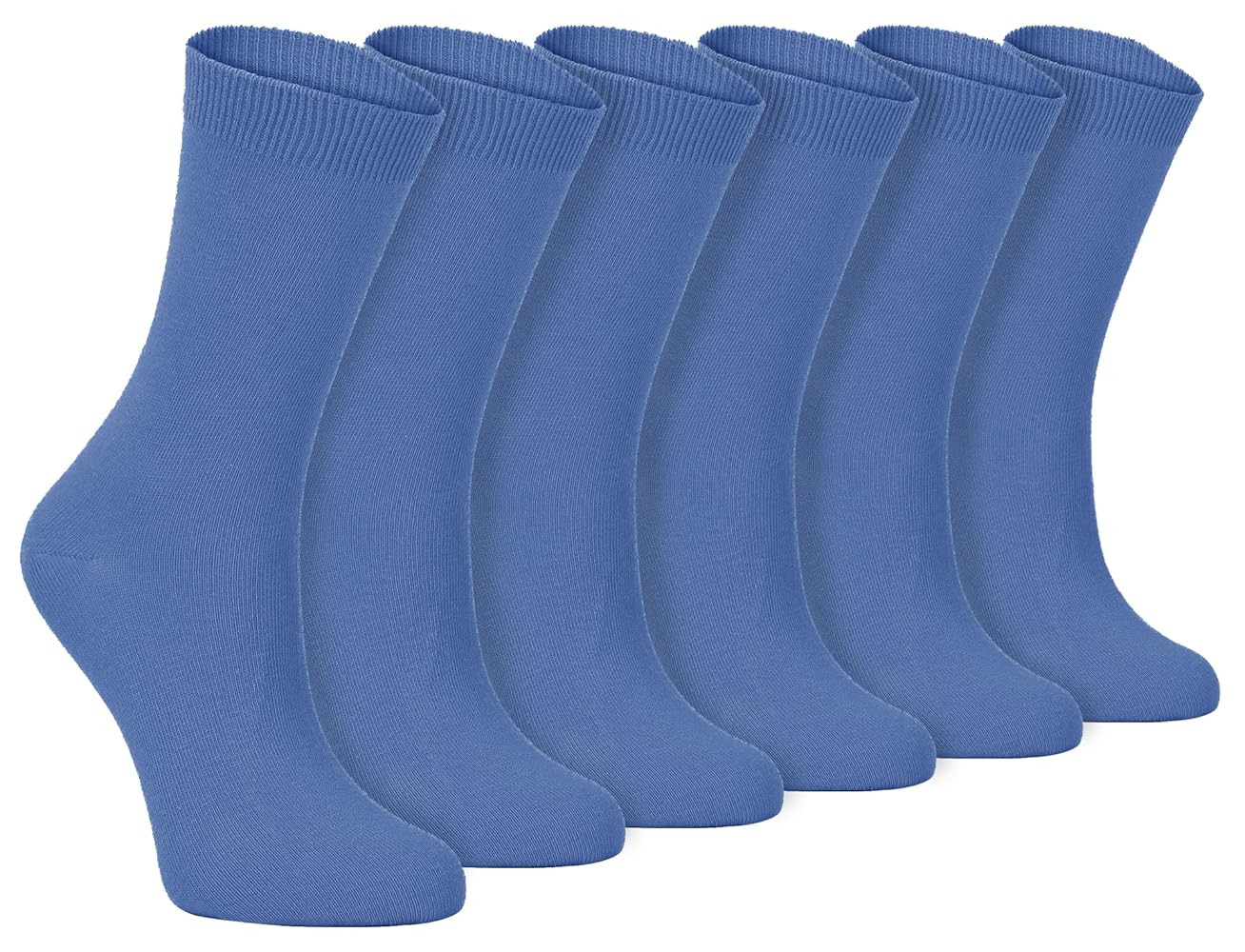 Sock Snob - 6 Pairs of Ladies Thin Plain Coloured Cotton Rich Ankle Socks 4-7 uk | Amazon (UK)